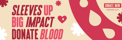 Droplet Blood Donation Twitter header (cover) Image Preview