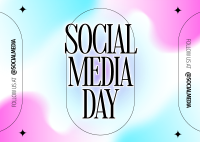Minimalist Social Media Day Postcard Image Preview