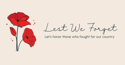 Lest We Forget Facebook ad Image Preview