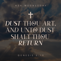 Minimalist Ash Wednesday Instagram post Image Preview