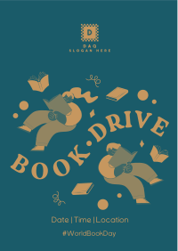 Donate Books, Fill Hearts Flyer Design