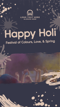 Holi Celebration TikTok video Image Preview