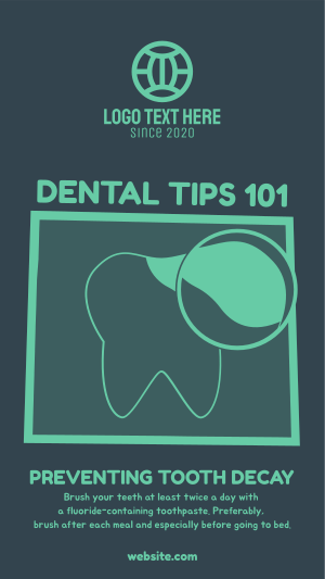Preventing Tooth Decay Instagram story