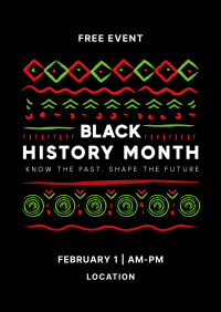 Black History Month Pattern Poster Design