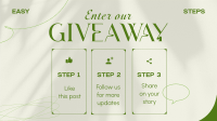 Elegant Giveaway Steps Facebook Event Cover Image Preview