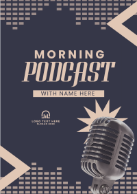 Morning Podcast Stream Flyer Design