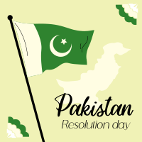 Pakistan Day Flag Instagram Post Design