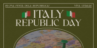 Retro Italian Republic Day Twitter Post Image Preview