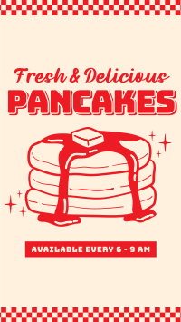 Retro Pancakes Instagram story Image Preview
