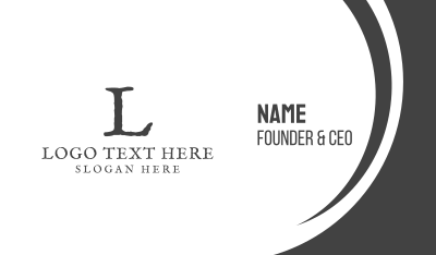 Traditional Lettermark Business Card Image Preview