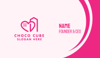 Pink Love Building  Business Card Design