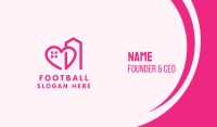 Pink Love Building  Business Card Image Preview