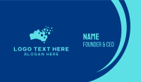 Australian Map Pixels Technology Business Card Preview