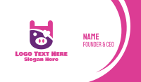 Cute Pirate Pig Business Card Image Preview