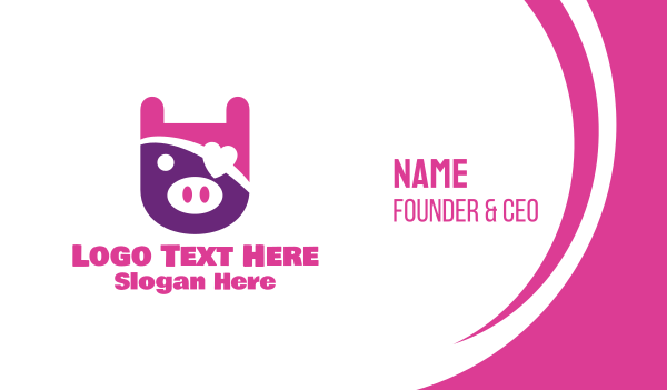 Cute Pirate Pig Business Card Design Image Preview