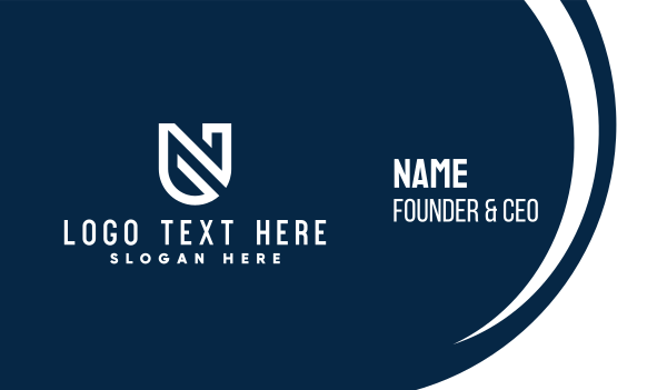 Bold Tech Letter N Business Card Design Image Preview