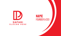 Red DP Monogram Business Card Image Preview