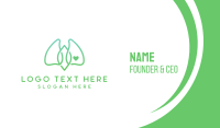 Green Abstract Lungs Business Card Image Preview