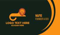 Orange Lion Tail Business Card Design