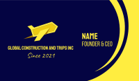 Yellow Paper Plane Business Card Image Preview