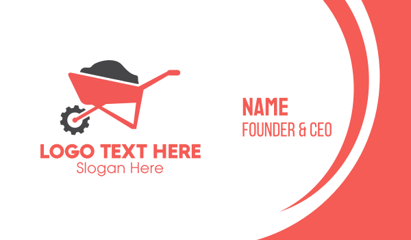 Red Wheelbarrow Business Card Design Image Preview