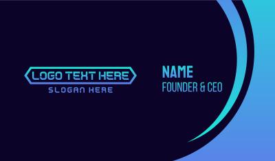 Futuristic Wordmark Business Card Image Preview