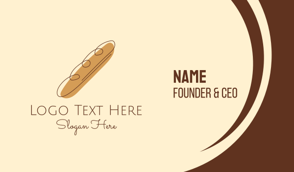 Baguette Bread  Business Card Design Image Preview