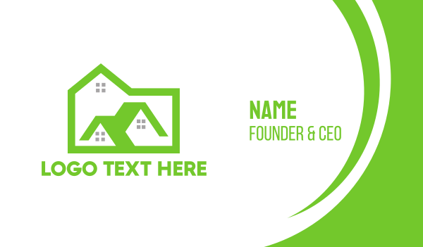 Green Box House Business Card Design Image Preview