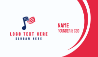 American Musical Note Business Card Preview