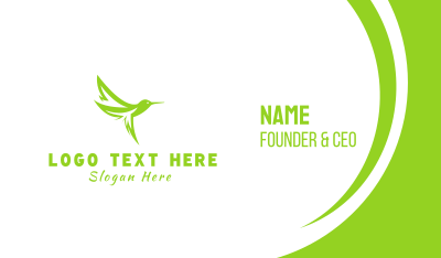 Leaf Hummingbird Business Card Image Preview