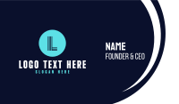 Striped H Circle Business Card Preview