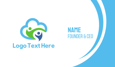 Blue Cloud Business Card Image Preview