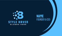 Blue Pixel Letter B Business Card Image Preview