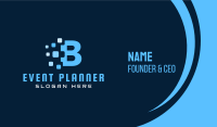Blue Pixel Letter B Business Card Image Preview