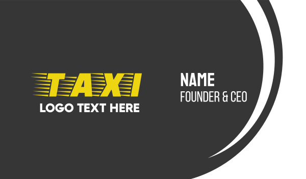 Taxi Cab Font Text Business Card Design Image Preview