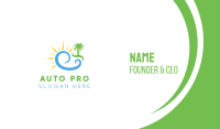 Tropical Wave Outline Business Card Image Preview