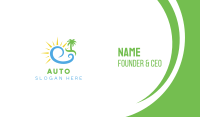 Tropical Wave Outline Business Card Image Preview