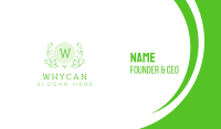 Green Vines Lettermark Business Card Image Preview