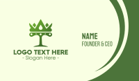 Green Tree Crown Business Card Design