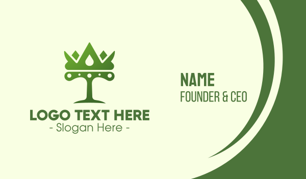 Green Tree Crown Business Card Design Image Preview