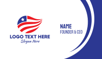 Abstract Star and Stripes Business Card Image Preview
