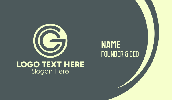 Monogram C & G Business Card Design