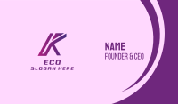 Gradient Purple Tech Letter K Business Card Image Preview