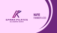 Gradient Purple Tech Letter K Business Card Image Preview