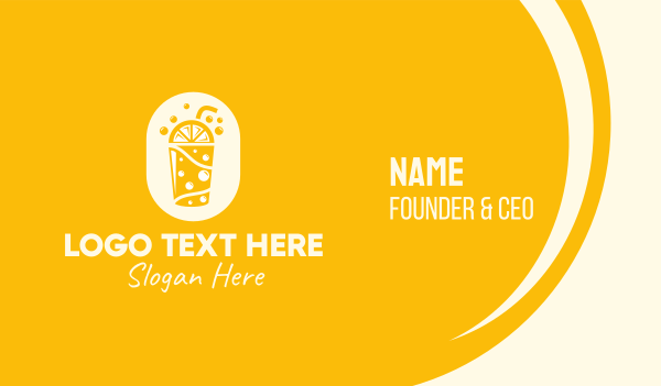 Yellow Lemonade Drink Business Card Design Image Preview