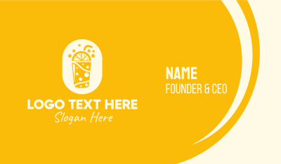 Yellow Lemonade Drink Business Card Image Preview