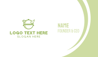 Green Antique Teapot Business Card Design