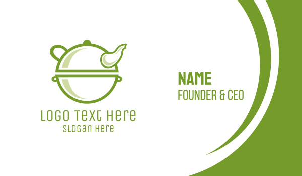 Green Antique Teapot Business Card Design Image Preview