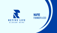 Blue Electric Letter R Business Card Image Preview