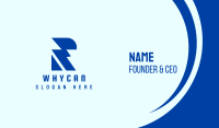 Blue Electric Letter R Business Card Image Preview